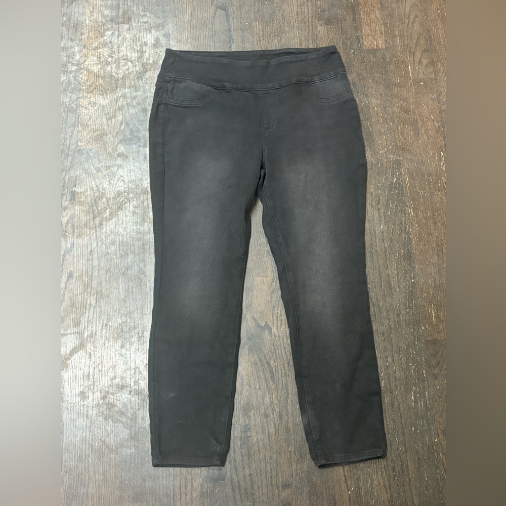 Sonoma Black High Rise Pull on Jeans  16R